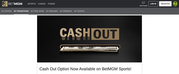 BetMGM Cash Out